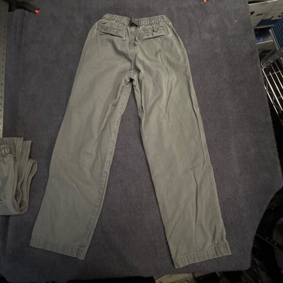 Lands End Boys Medium Size 12s Gray Elastic Waist Cargo Pants Adjustable Belt - Picture 12 of 12